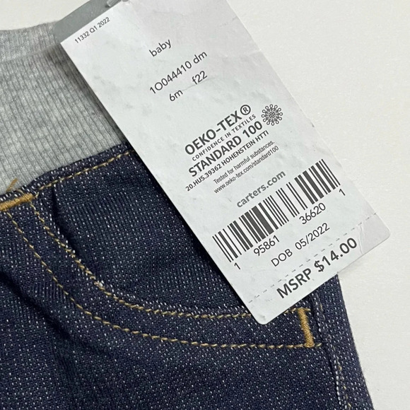 Carters • NWT Baby Pull-On Knit Denim Pants - Picture 3 of 6